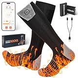 Beheizbare Socken, 8000mAh USB Wiederaufladbare Elektrische Beheizte Socken für...