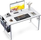 ODK Klein Schreibtisch Weiß 100×48×74cm Computertisch Bürotisch mit...