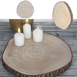 Cepewa Baumscheibe Holzscheibe │ Paulownia Naturprodukt 38-42x4,5cm │Scheibe...