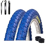 2 x Roverstone 20' Fahrradreifen Fahrradmantel blau 54-406 (20 x 2,125) + 2...