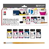 Marabu 1116000000087 - Porcelain & Glass Starter Set Matt, Porzellan- und...