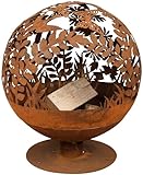 Esschert Design Feuerball in Blumen Optik, Laser Cut, 58 x 57 x 66 cm,...