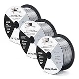 MIG MAG Schweißdraht E71T-GS, 3 Rollen Fülldraht, Drahtrolle D100/S100 je 1kg,...