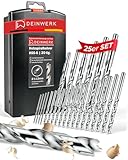 Holzbohrer Set 1-13mm [Deutsche Profibox] - 25tlg. HSS-G Bohrerset - Bohrer Set...