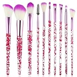 WLLHYF Glitzer Kristall Make up Pinsel Set, 10 Teilig Bling Professionelle...