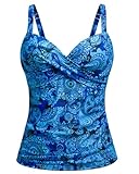 Tankini-Top mit Bügel für Damen, Push-Up-Badeanzug, Oberteil mit...