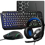 The G-Lab - Combo Argon E - 4-in-1-Gaming-Paket - Beleuchtete...