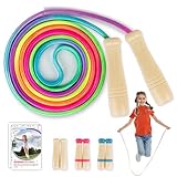 Springseil Kinder, Verstellbare Seilspringen für Fitness, 250CM Jump Rope...