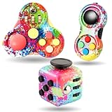 Steemjoey 3Pcs Anti-Stress Würfel Spielzeug, Fidget Toy Cube, Fidget Pad...