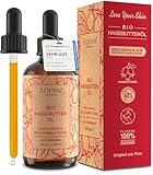 100% BIO HAGEBUTTENÖL | Kaltgepresst & Rein | Made in Germany | Natürliches...