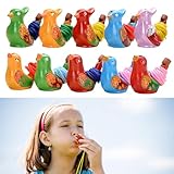 Tiuxiu Wasservogelpfeifen, 10 Stück Bunt Keramische Pfeife Mit Seil Vogelpfeife...