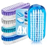 com-four® 4X Handwaschbürste in bunten Farben - Nagelbürsten für Hand- und...
