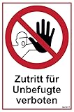 notlok Safety Work - Betreten Verboten Schild 30x20 cm aus PVC, UV- & wetterfest...