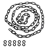 SYEYCW 1.5 Meter Schwarze Kunststoffkette, 6mm Kunststoff Absperrkette,...
