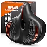 HENMI Heimtrainer Fahrradsattel für Schwere Menschen Extra Breit, Bequem Weich...