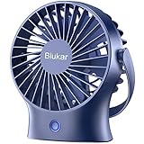 Blukar USB Ventilator, Leistungsstarker Mini Tischventilator USB Aufladbar...