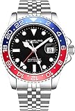 Stuhrling Original Herren Edelstahl Jubiläumsarmband GMT Uhr - Schweizer Quarz,...