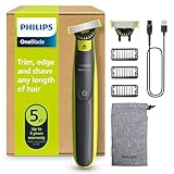 PHILIPS OneBlade 360 Face - elektrischer Rasierer & Trimmer, 2x 360 Klingen, 3x...