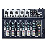 Weymic Professioneller Mixer | 7-Kanal-2-Bus-Mixer/mit USB-Audio-Schnittstelle,...