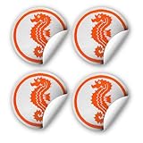 Seepferdchen® 4er Set offizielles Schwimmabzeichen zum Aufkleben | Seepferdchen...