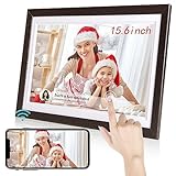 BYYBUO 15,6 Zoll WLAN Digitaler Bilderrahmen, 1366 x 768 IPS Touchscreen...