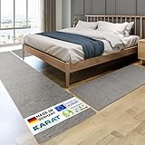 KARAT Bettvorleger - 3-teiliges Set - Moderne Bettumrandung in Silbergrau -...