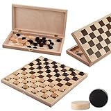 Handgefertigte Dame Spiel Holz | Master Of Chess | Chess Board 32 cm | Edles...