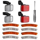 4 StückFahrrad Reflektoren Vorne und Hinten & 8 Stück Speichenreflektoren...