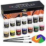 Magicfly Stoffmalfarben Textilfarben Waschfest, 14 Farbige Sanft Stofffarben 20...