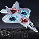 Charmofun RC Flugzeug, 2,4 GHz Ferngesteuertes Flugzeug Mit Licht, 360° Flip,...