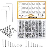 Zylinderschrauben mit Innensechskant, 1080 Stk Schrauben Muttern und...