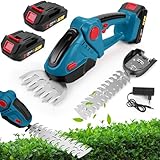 24V Akku Heckenschere, 2 in 1 Schnurlose Grasschere und Heckenschere,...