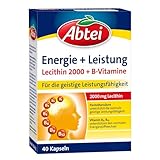 Abtei Energie + Leistung – 2000 mg Lecithin + 7 B-Vitamine - hochdosiert -...