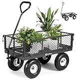 Sekey Bollerwagen Gartenwagen Titan 001 – ECHT 300 KG Tragkraft, 3-in-1...