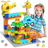 Murmelbahn Bausteine Set, 70-teilig Kinder STEM Kugelbahn Spielzeug Bahnelemente...