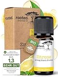 rooted.® BIO Zitronenöl 10ml [100% NATURREIN] - Echte Zitrone - Citrus limon -...