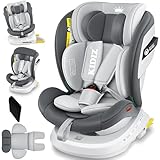 KIDIZ® Kindersitz Baby Autositz Kinderautositz Isofix Top Tether 360° drehbar...