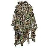 3D Jungle Sniper Set Jagd Camouflage Camping Vogelbeobachtung Poncho Ghillie...