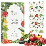 OwnGrown Gemüse Samen Set - 12 Pflanzensamen Sorten für Hochbeet und Garten -...