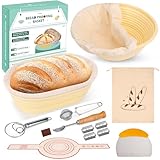Brotgärkorb -Set- aus Silikon (23cm rund & 25cm oval) – Sauerteig-Gärkorb...