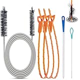 6 Stück Rohrreinigungsspirale, Abflussreiniger Spirale Sticks,...