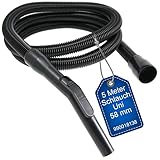 DeClean 5 Meter Saugschlauch Schlauch kompatibel mit Nilfisk, Parkside, Starmix,...