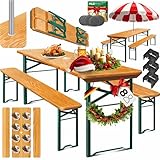 KESSER® Bierzeltgarnitur 3 teilig Gartenmöbel-Set | Klappbar 170 x 46 x 75cm |...