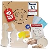 Eli® Lindenholz - Schnitzfiguren zum Schnitzen inkl. Schnitzanleitung für...