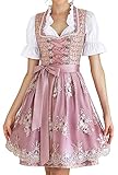 Dirndl Damen Midi Trachtenkleid inkl. Trachtenrock Dirndlbluse Dirndlschürze...