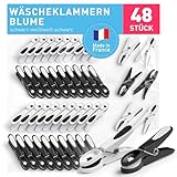 culiclean Wäscheklammern ohne Abdruck stabil in Blume Design 48x Wäscheklammer...