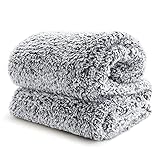 BEDSURE Decke Sofa Kuscheldecke flauschig Grau - warm Sherpa Sofaüberwurf...