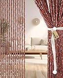 FoundGo Perlenvorhang Holz [90x200cm 90 Stränge] Handgefertigte...