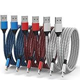 [Apple MFi Certified] iPhone Ladekabel, 6 Stück 1/1/2/2/2/3M iPhone Lightning...