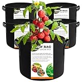 COKIELE 5 Stück 12L Stofftöpfe, Pflanzsack aus Vlies Stoff mit Griffe,...
